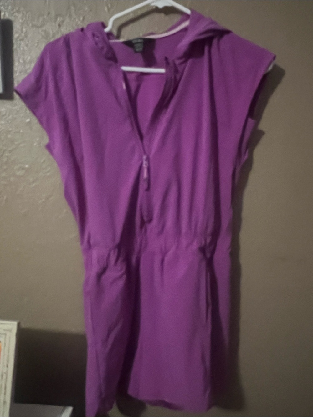 Athleta Girl Purple Hooded Zip Dress